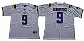 LSU Tigers 9 Joe Burreaux White Nike College Football Jersey,baseball caps,new era cap wholesale,wholesale hats
